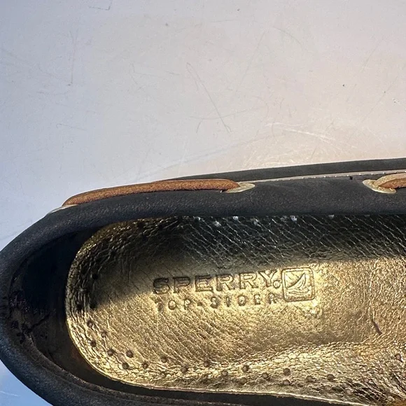 Sperry Navy and Brown Boat Shoes Women’s Sz 9 Top-Sider - Picture 2 of 6